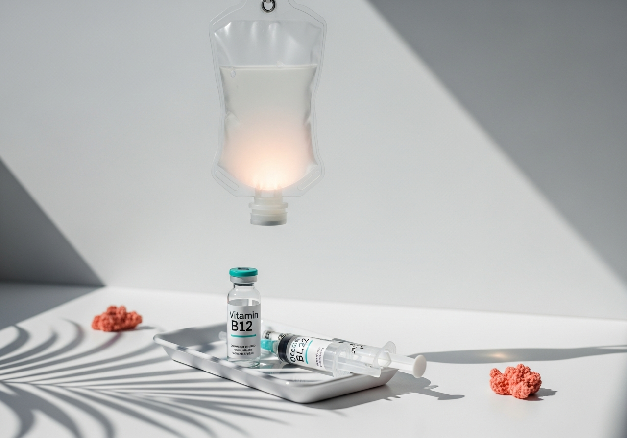 Vitamin injection therapy illustration - B12 shots and IV vitamin therapy Miami